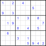 Судоку 9х9 #2094 очень трудный