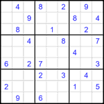 Судоку 9х9 #2095 очень трудный