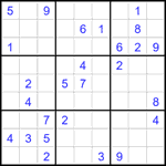Судоку 9х9 #2096 очень трудный