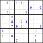 Судоку 9х9 #2098 очень трудный