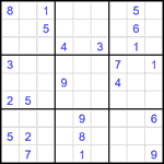 Судоку 9х9 #2099 очень трудный