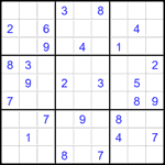Судоку 9х9 #2100 очень трудный