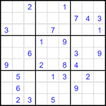 Судоку 9х9 #2103 очень трудный
