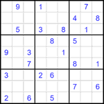 Судоку 9х9 #2104 очень трудный