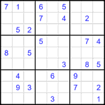 Судоку 9х9 #2106 очень трудный