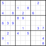 Судоку 9х9 #2107 очень трудный