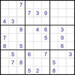 Судоку 9х9 #2109 очень трудный