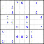 Судоку 9х9 #2115 очень трудный