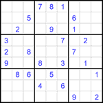 Судоку 9х9 #2117 очень трудный
