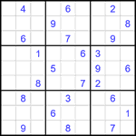 Судоку 9х9 #2118 очень трудный