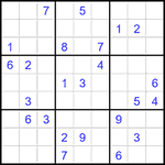 Судоку 9х9 #2121 очень трудный
