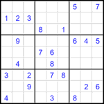 Судоку 9х9 #2124 очень трудный