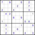 Судоку 9х9 #2125 очень трудный