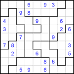 Судоку-пазл 9х9 #353 средний