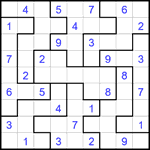 Судоку-пазл 9х9 #354 средний