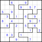 Судоку-пазл 9х9 #355 средний