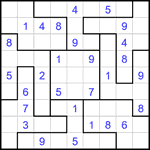 Судоку-пазл 9х9 #357 средний