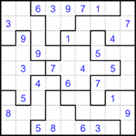 Судоку-пазл 9х9 #358 средний