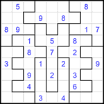 Судоку-пазл 9х9 #359 средний