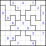 Судоку-пазл 9х9 #353 трудный