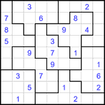 Судоку-пазл 9х9 #355 трудный