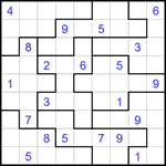 Судоку-пазл 9х9 #358 трудный