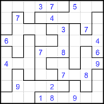 Судоку-пазл 9х9 #355 очень трудный