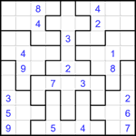 Судоку-пазл 9х9 #358 очень трудный