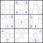 Судоку “Чет-нечет” 9х9 #288 очень трудный