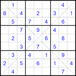 Судоку Х 9х9 #363 средний