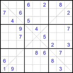 Судоку Х 9х9 #364 средний