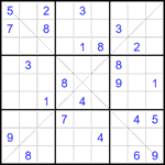 Судоку Х 9х9 #365 средний