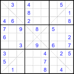 Судоку Х 9х9 #367 средний