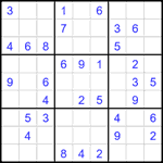 Судоку 9х9 #2161 легкий