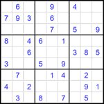 Судоку 9х9 #2165 легкий