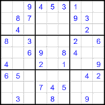 Судоку 9х9 #2170 легкий