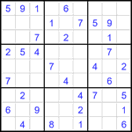 Судоку 9х9 #2190 легкий