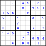 Судоку 9х9 #2198 легкий