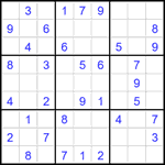 Судоку 9х9 #2199 легкий