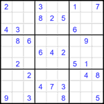 Судоку 9х9 #2135 средний