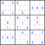 Судоку 9х9 #2141 средний
