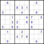 Судоку 9х9 #2157 средний