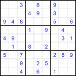 Судоку 9х9 #2159 средний