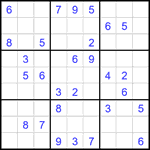 Судоку 9х9 #2166 средний