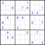 Судоку 9х9 #2132 трудный