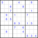 Судоку 9х9 #2133 трудный