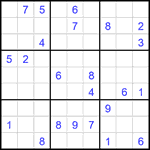 Судоку 9х9 #2138 трудный