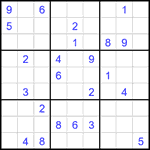 Судоку 9х9 #2139 трудный