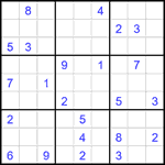 Судоку 9х9 #2140 трудный