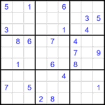 Судоку 9х9 #2143 трудный